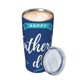 thumbnail image 2 of Feliz Día del Padre Taza de café de viaje de acero inoxidable aislada de 20 oz con pajita Taza térmica portátil blanca, 2 of 7
