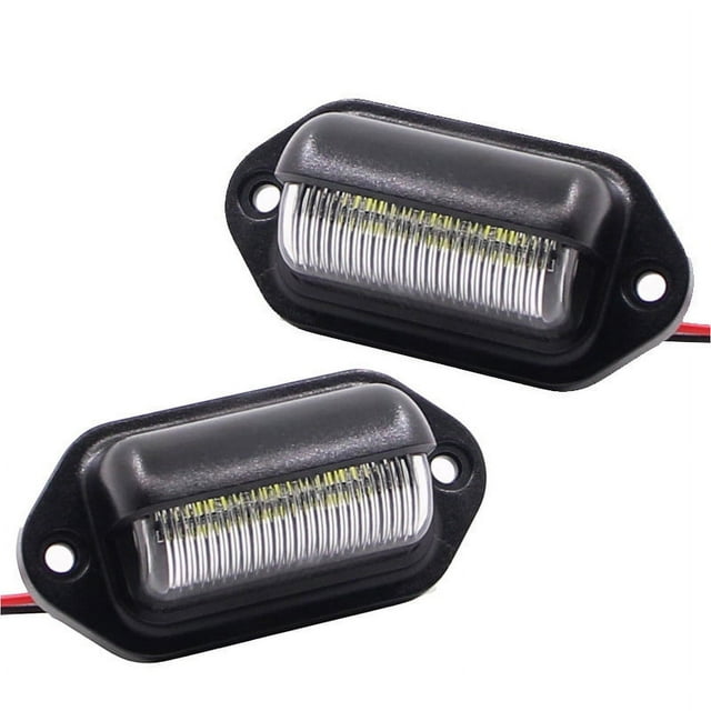 uds luz LED de matrícula impermeable 6 SMD luces traseras LED lámpara de placa de matrícula para camión de 12V/24V remolque coche vehículo caravana