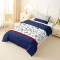 thumbnail image 2 of jejeloiu Rugby Football Helmet Twin Comforter Sets,Boys Ball Game Bedding Set For Sport Gamer Reversible 2pcs, 2 of 7