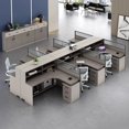 thumbnail image 2 of Employee Desk Staff Office Desk Combination Minimalist Modern 4/6 Seat Nordic Card Seat Office Computer Luxury Desk Furniture My Lux Decor Round, 2 of 10