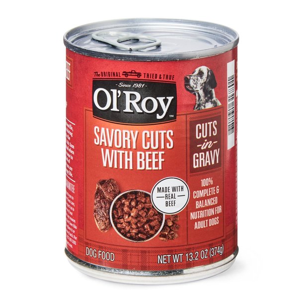 Olâ Roy Cuts in Gravy New York Strip Flavor Wet Dog Food, 13.2 oz