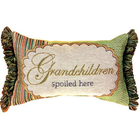 Manual Woodworkers & Weavers Grandchildren Spoiled Here Word Lumbar Pillow