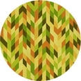 thumbnail image 1 of Ahgly Tapis Rond Lavable en Machine Intérieur Transitionnel Bisque Foncé Marron, 7 Pieds Rond, 1 of 7