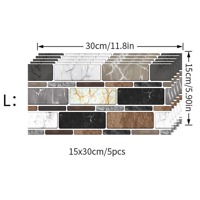Peel and Stick Wall Tiles,Ceramic Paste Wall Paste Brick Grain Crystal Film Ceramic Tile Paste Sticker,Wall Tiles Peel and Stick,Tile Stickers Peel and Stick,Kitchen Wall Stickers