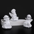 thumbnail image 3 of Escultura de resina con forma de corazón de niña, joyería de ángel de hadas de flores blancas puras, decoración pequeña de escritorio para niña linda, 3 of 5