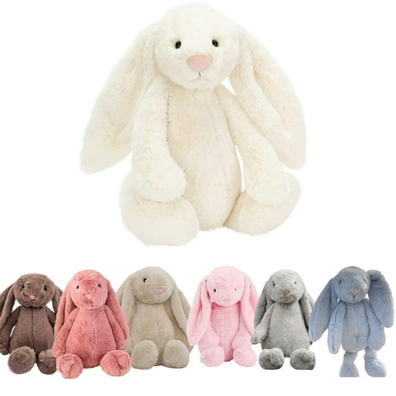 Bunny Stuffed Animal, 7.87in Soft Rabbit Plush, Home Decor Gift Cute Bunny Plush Long Ear Stuffed Animal (White)