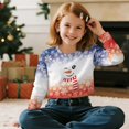 thumbnail image 5 of DISNIMO Fashion Girls Sweatsuit Long Sleeve Crop Tops Snowman Snowflake Print Fashion Pullover Sweatshirt Round Neck Loose T-Shirts for 5-14Y, 5 of 7