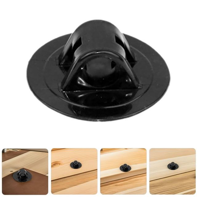 Tineasur 10Pcs Black Kayak Motor Mount Clip PVC Material Universal Outboard Engine Bracket