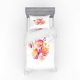 thumbnail image 2 of Pastel Duvet Cover Set, Watercolor Bouquet of Roses Romantic Corsage Design Bridal Wedding Flora, Bedding Set with Shams and Fitted Sheet, 3 Sizes, by Ambesonne, 2 of 3