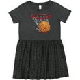 thumbnail image 3 of Inktastic Basketball Swish Girls Toddler Dress, 3 of 5