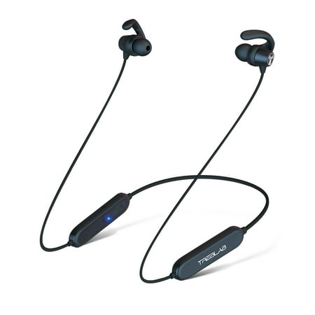 Noise Reducing Earphones TREBLAB N8 Sports Bluetooth Neckband Headphones. Lightweight In-Ear Wireless Earbuds, Magnetic Secure-Fit IPX5 Waterproof Sweatproof Earphones For Gym Running Workout Noise Cancelling Headset w/Mic ()