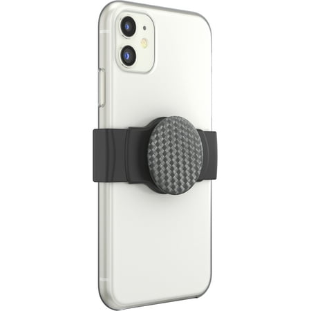 PopSockets - PopGrip Slide Stretch Cell Phone Grip and Stand for Most Cell Phone Cases - Carbonite Weave