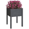thumbnail image 3 of Jardinera VidaXL de madera maciza gris de pino 50 x 50 x 70 cm, 3 of 3