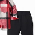 thumbnail image 5 of Kaprioy Boys Winter Clothes Toddler Baby Boy Clothes Plaid Long Sleeve Patchwork Hoodie Top + Pants 2pcs Fall Winter Outfits Set Boys Clothes Boys Outfits, 5 of 6