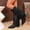 Black, variant on Women's Fashion Mid-Calf Boots, Casual Solid Color Winter Boots, Versatile Buckle Heel Boots, Comfortable Soft Material, Stylish Outdoor and Indoor Shoes for Daily Wear Khaki