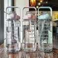 thumbnail image 1 of 2L Portable Large Capacity Water Bottles Fitness Water Jug With Time Marker, 1 of 5