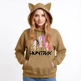 thumbnail image 3 of Pop cazadora para niña Demo-n Hunters Women's Fashion Hooded Sweatshirt Cat Ear Pullover Casual Streetwear Soft Comfortable Long Sleeve Tops for Daily Wear Spring Fall Winter （Light Brown）, 3 of 4