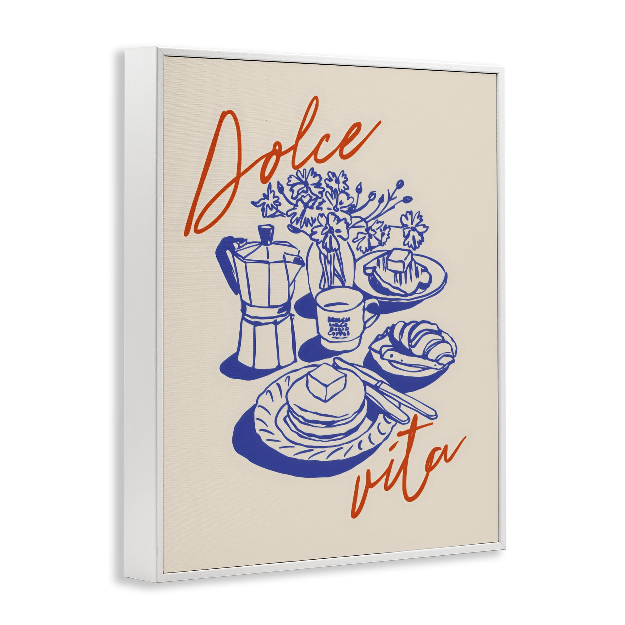 Stupell Industries Retro Breakfast Morning Spread White Framed Giclee Art, design by The Prints Vibe
