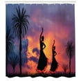 thumbnail image 3 of Ambesonne Spanish Shower Curtain, Girls Dancing Flamenco, 69"Wx70"L, Multicolor, 3 of 3