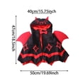 thumbnail image 3 of Pet Halloween Cape , Soft Fabric Vampire Cloak with Horns Bow Tie Bat Wings, Adjustable Holiday Outfit for Small Medium Dogs Cats Party Cosplay Dress Up, 3 of 8