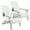 Blanc, variante sur Ensemble de 2 Chaises Adirondack, Chaise Pliante Moderne en Plastique pour l'Extérieur avec Porte-Gobelet, pour Patio, Jardin, Cour, au Bord de la Piscine