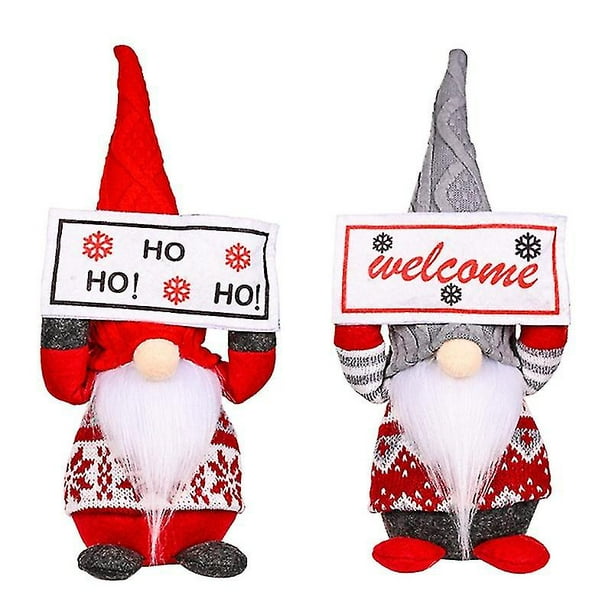 Noël Gonks Gnomes, Noël Gnome Lumières Noël Peluche Décorations de Père  Noël avec Lumière Led à la Main Suédois Tomte Gnome pour L'action de Grâce  Cadeau de Vacances 