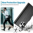 thumbnail image 4 of LC.IMEEKE For iPhone 16 Pro Leather Case Imprint Lines Phone Cover Wallet Stand p20241126206, 4 of 5