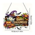 thumbnail image 3 of Halloween Diamond Art Kit – DIY Hanging Ornament with Rhinestones, Candy Shop & Witch House Design for Home Decor – Craft Gift for Adults C, 3 of 5