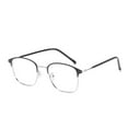thumbnail image 1 of Anti-blue Light Glasses with Discoloration Flat Lens Square Metal Frame Classic Photochromic Glasses for Computer  Blue Light Proof Silver Black Frame, 1 of 8