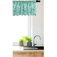 thumbnail image 3 of Ambesonne Turquiose Valance Pack of 2, Aqua Colored Triangles, 54"X12", Dark Seafoam and Almond Green, 3 of 4