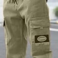 thumbnail image 5 of Nwiuh Boys' Cargo Pants Casual Kids Joggers Elastic Waist Outdoor Hiking Baggy Trousers 2-10 Years (Khaki, 9-10 Years), 5 of 6