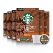 Starbucks Medium Roast K-Cup Coffee Pods - Breakfast Blend for Keurig Brewers - 6 Boxes (60 Pods Total)