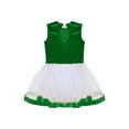 thumbnail image 5 of MSemis Kids Girls Christmas Santa Claus Ballet Tutu Figure Ice Skating Leotard Fancy Dress Green 10, 5 of 6