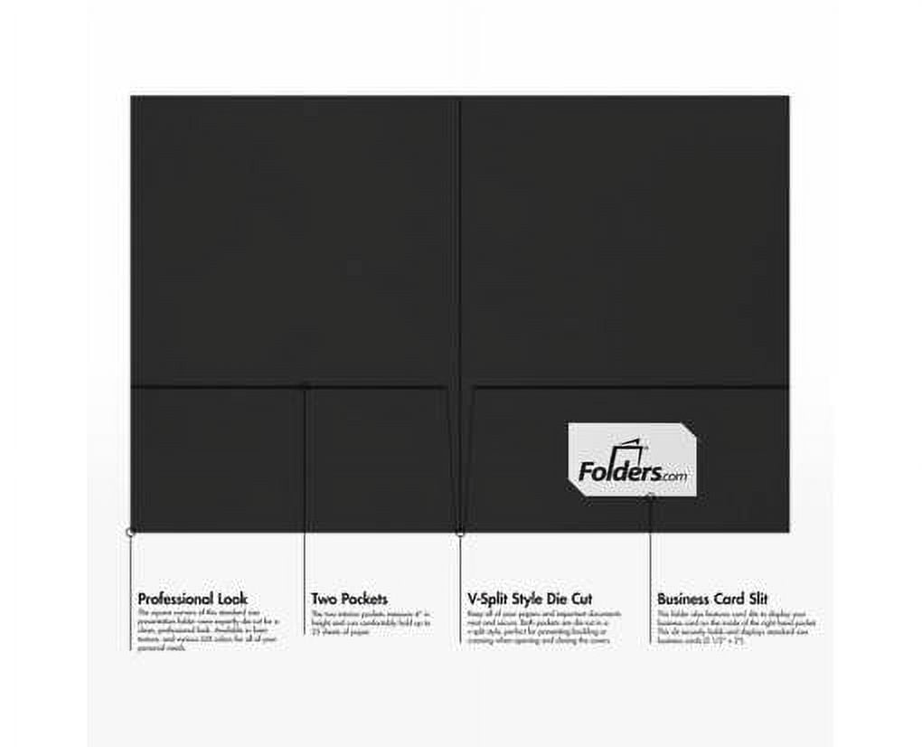 LUXPaper 9 x 12 Presentation Folder, Midnight Black, 250/Pack