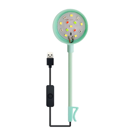 HIBIBUD Small Aquarium Light Clip on Fish Tank Light Led Aquarium Lights Rgb Fish Tank Lights Waterproof Blue Pink Green for 1-5 Gal Betta Tank Small Fish Aquarium Tank Lighting