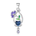 thumbnail image 1 of JIUHAO-Colgante de Plata de Ley 925 para mujer, collar con colgante de colección de jardín, doce Flores, temporada, 1 of 4