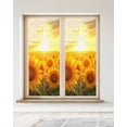 thumbnail image 2 of Window Privacy Film Summer Sunflowers Stained Glass Window Film Decorative Sun Block Window Cover Farmhouse Botanical Floral Sunset Window Clings Static Adhesive Sticker for Bathroom 23.6"x59", 2 of 7