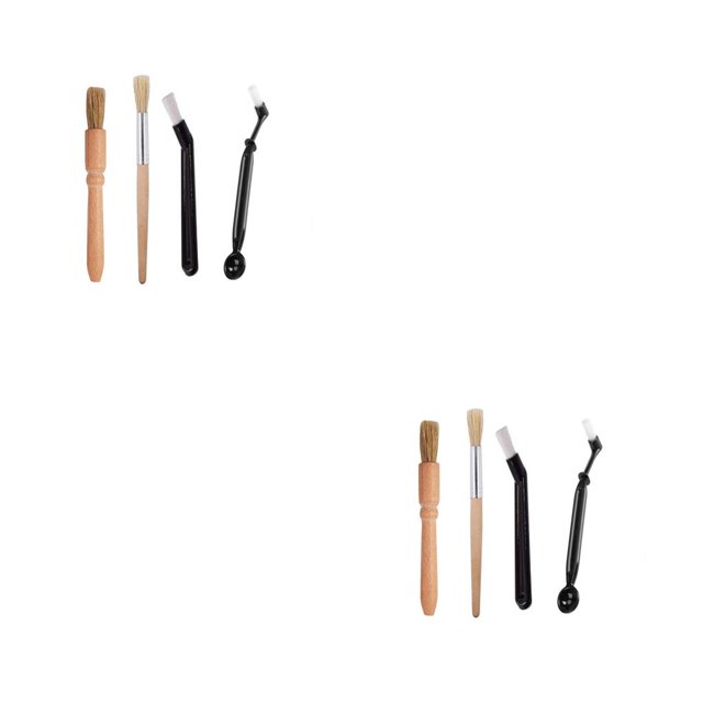 Kearding Juego de cepillos para máquina de café, molinillo, cepillos para eliminar el polvo, herramientas de limpieza 4 piezas tipo 1 2Conjunto