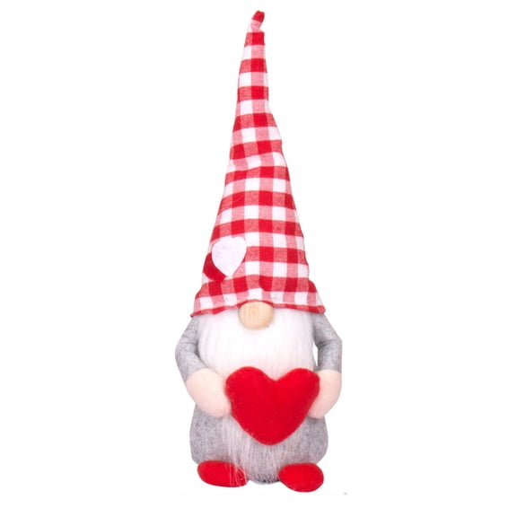 JeashCHAT Valentines Day Gnome Plush Mr and Mrs Scandinavian Tomte Elf Decorations - Stuffed Plushie Ornaments - Swedish Tomte Dwarf Figurines Table Gnomes Decor Gifts Presents