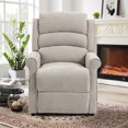 thumbnail image 5 of Boyel Living Power Lift Recliner Chair Massage Sofa Living Room Chair for Elderly with Side Pocket，Remote Control，Chenille Knit Fabric，Beige, 5 of 9