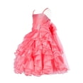 thumbnail image 3 of Ekidsbridal Elegant Stunning Rhinestone Organza Layers Flower Girl Dress Junior Bridesmaid Recital Easter Holiday Gown Birthday Girl Dress Communion Formal Clothing Baptism 164s dusty rose 14, 3 of 3