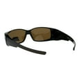 thumbnail image 4 of Polarized 57mm Womens Side Rhinestone Trim Narrow Rectangular Fit Over Sunglasses All Brown, 4 of 4