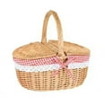 thumbnail image 4 of Country Style Wicker Picnic Basket Camping Basket With Lid Handle And Liners For Picnics Party Barbecue, 4 of 7