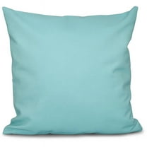 Simply Daisy 16" x 16" Solid Decorative Outdoor Pillow, Aqua Blue, Aqua