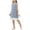 Blue, variant on Fancifize Girls Summer Tank Dress Casual Crewneck Shift Sleeveless Dresses Kids Knee Length Ruffle Hem Sundress