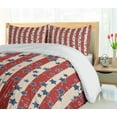 thumbnail image 5 of Ambesonne 4th of July Duvet Cover Sets, Stars and Stripes Image, 2-Queen, Beige Rust and Night Blue, 5 of 7