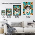 thumbnail image 3 of Artery8 Vibrant Shih Tzu Daisy Portrait Dog Lover Floral Living Room Artwork Framed Wall Art Print A4, 3 of 3