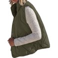 thumbnail image 5 of Women Cropped Lightweight Jacket Sleeveless Button Down Puffer Vest, 5 of 6