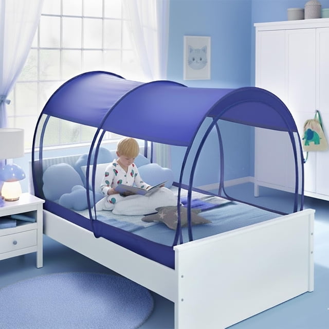 Mosquitera para Cama con Dosel Alvantor Dream Talla Twin Azul