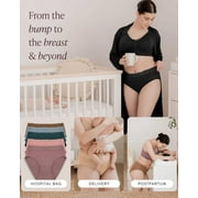 Kindred Bravely High Waist Maternity Underwear for Women and Postpartum Underwear 5 Pack (Small, Assorted Jewel Tones)